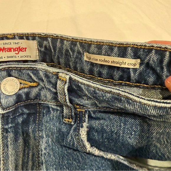 Wrangler High Rise Rodeo Straight Crop Jeans | Vintage Wash | Size 8/29 Cropped - Picture 7 of 13
